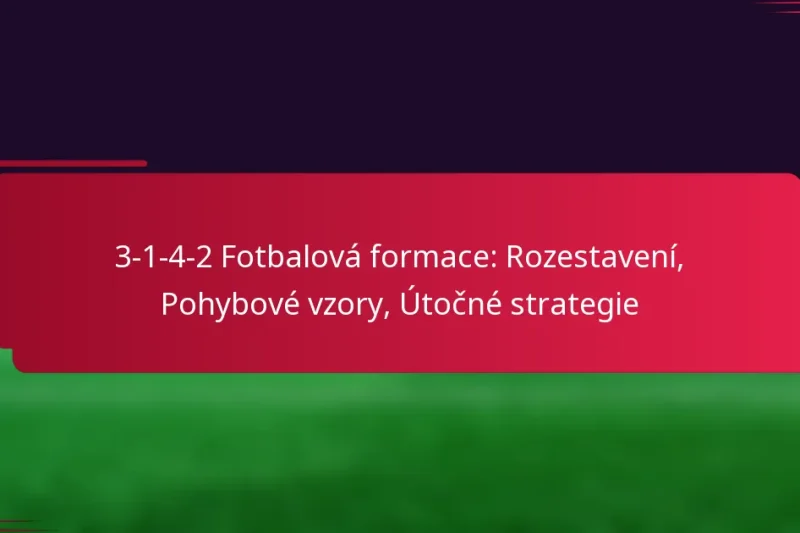 3-1-4-2 Fotbalová formace: Rozestavení, Pohybové vzory, Útočné strategie