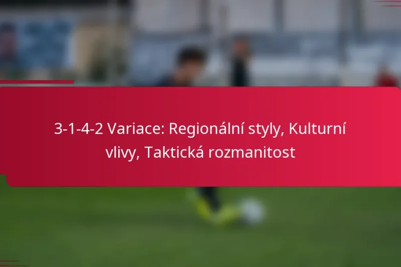 3-1-4-2 Variace: Regionální styly, Kulturní vlivy, Taktická rozmanitost