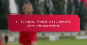 Read more about the article 3-1-4-2 Varianta: Přechod na 3-5-2, Dynamika zálohy, Defenzivní solidnost