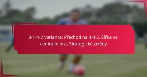Read more about the article 3-1-4-2 Varianta: Přechod na 4-4-2, Šířka vs. centrální hra, Strategické změny