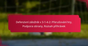 Read more about the article Defenzivní záložník v 3-1-4-2: Přerušování hry, Podpora obrany, Rozsah přihrávek