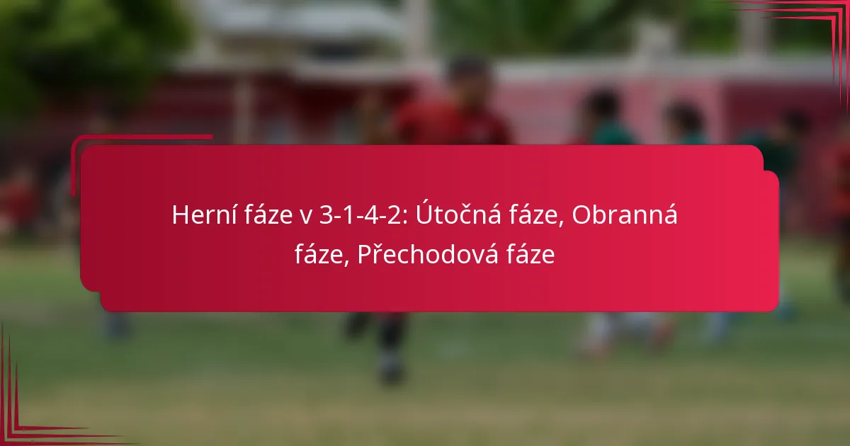 You are currently viewing Herní fáze v 3-1-4-2: Útočná fáze, Obranná fáze, Přechodová fáze