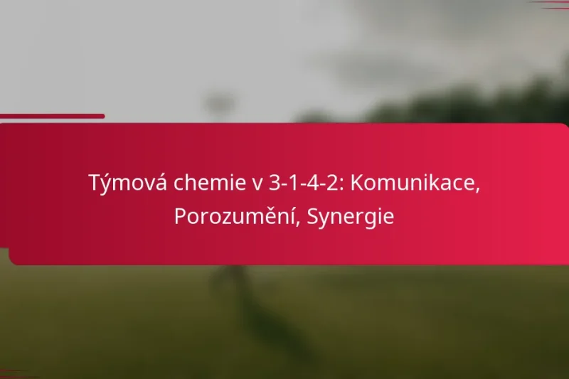 Týmová chemie v 3-1-4-2: Komunikace, Porozumění, Synergie
