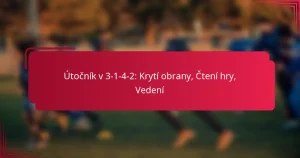 Read more about the article Útočník v 3-1-4-2: Krytí obrany, Čtení hry, Vedení