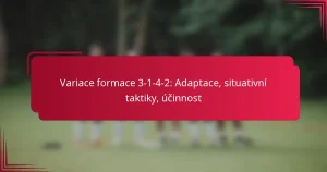 Read more about the article Variace formace 3-1-4-2: Adaptace, situativní taktiky, účinnost